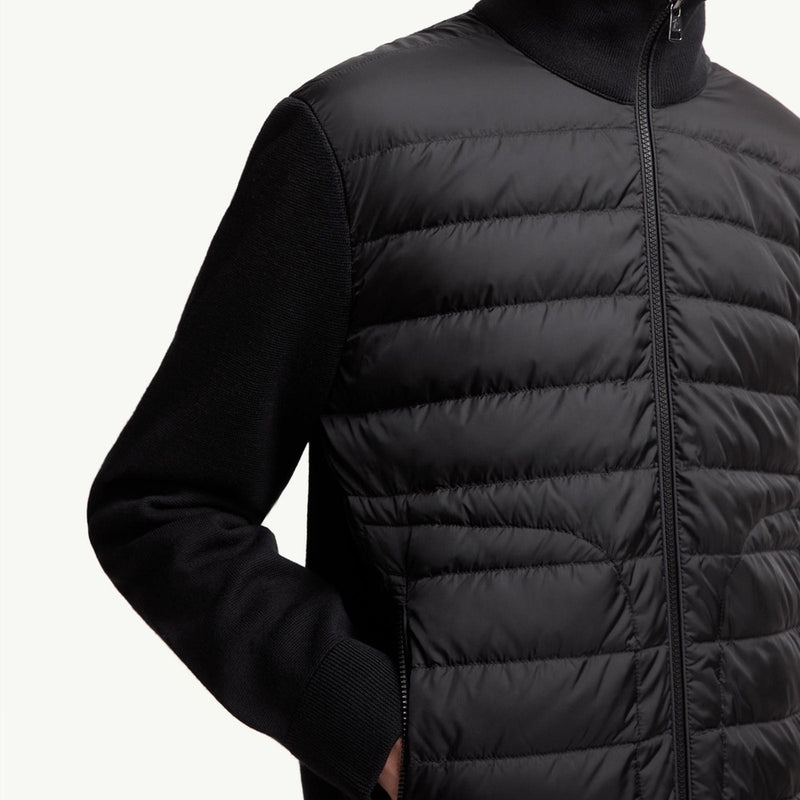 Padded Zip-Up Cardigan