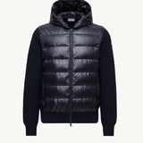 Padded Wool Zip-Up Hoodie