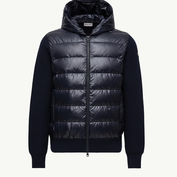 Padded Wool Zip-Up Hoodie