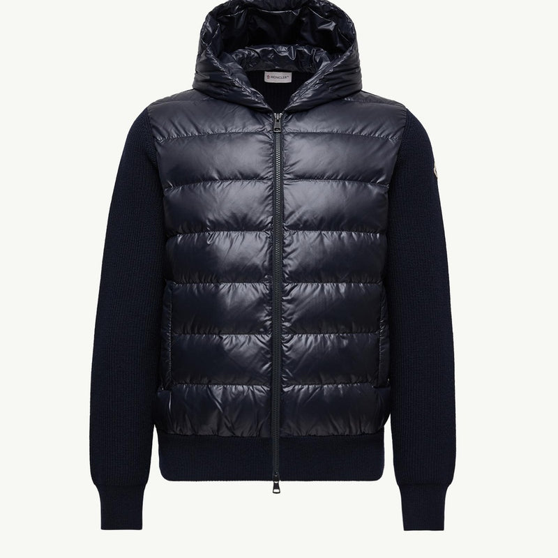 Padded Wool Zip-Up Hoodie