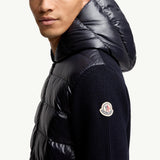 Padded Wool Zip-Up Hoodie