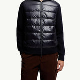 Padded Wool Zip-Up Hoodie