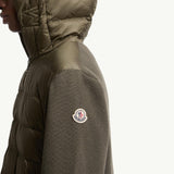 Padded Wool Zip-Up Hoodie