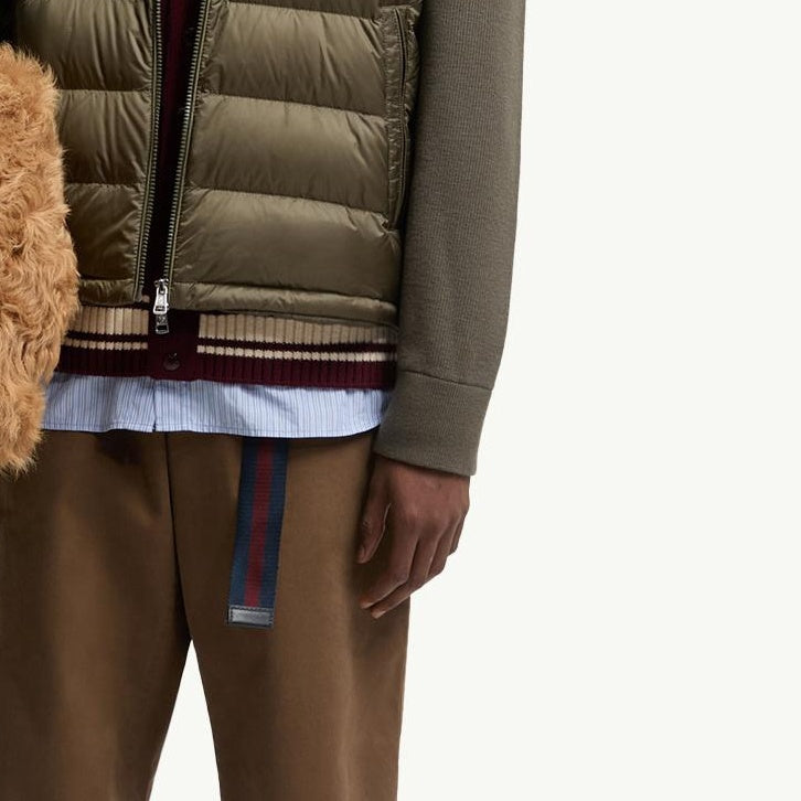 Padded Wool Zip-Up Hoodie