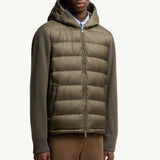 Padded Wool Zip-Up Hoodie