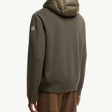 Padded Wool Zip-Up Hoodie