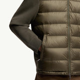 Padded Wool Zip-Up Hoodie