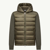 Padded Wool Zip-Up Hoodie