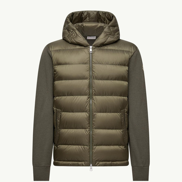 Padded Wool Zip-Up Hoodie