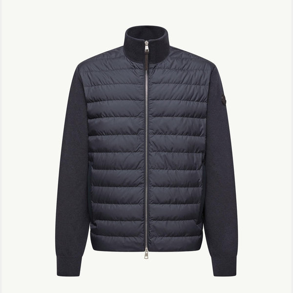 Padded Wool & Cashmere Zip-Up Cardigan