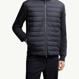 Padded Wool & Cashmere Zip-Up Cardigan