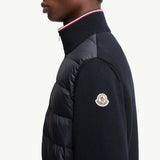 Padded Zip-Up Cotton Cardigan