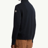 Padded Zip-Up Cotton Cardigan