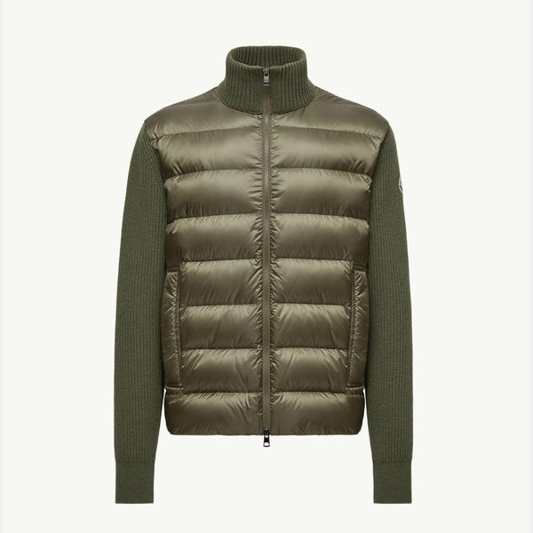 Padded Wool & Cashmere Zip-Up Cardigan