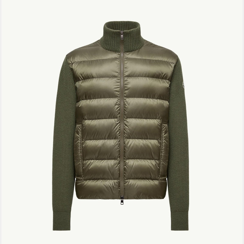 Padded Wool & Cashmere Zip-Up Cardigan