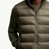 Padded Wool & Cashmere Zip-Up Cardigan