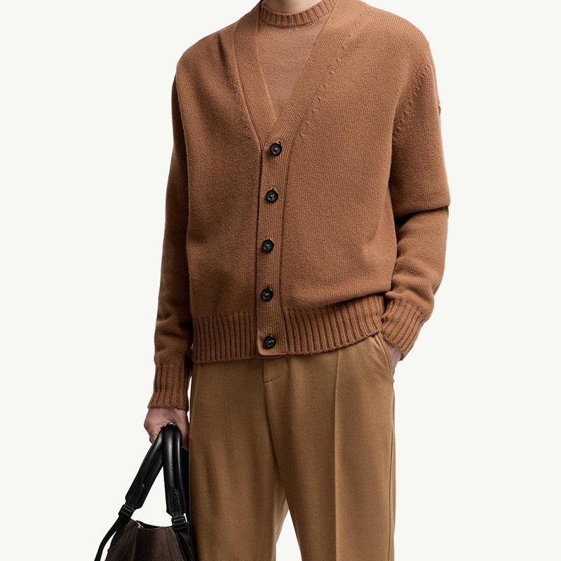 V-Neck Wool Cardigan