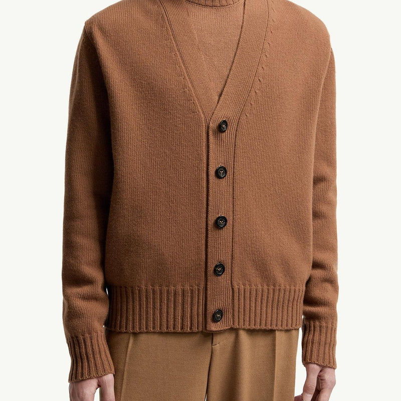 V-Neck Wool Cardigan