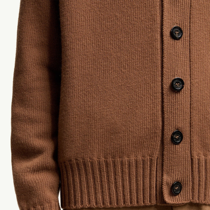 V-Neck Wool Cardigan