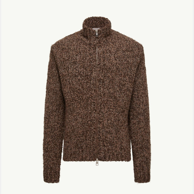 Wool & Alpaca Zip-Up Cardigan