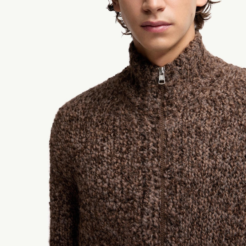 Wool & Alpaca Zip-Up Cardigan