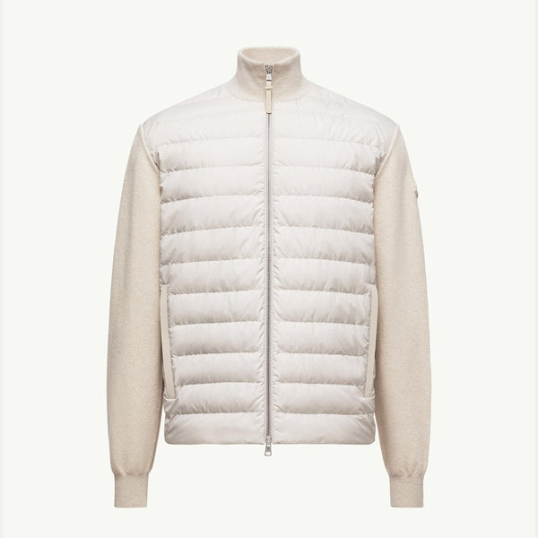 Padded Wool & Cashmere Zip-Up Cardigan