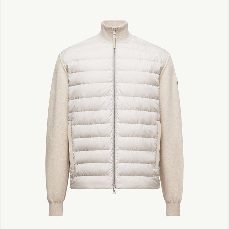 Padded Wool & Cashmere Zip-Up Cardigan