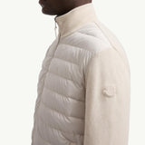 Padded Wool & Cashmere Zip-Up Cardigan