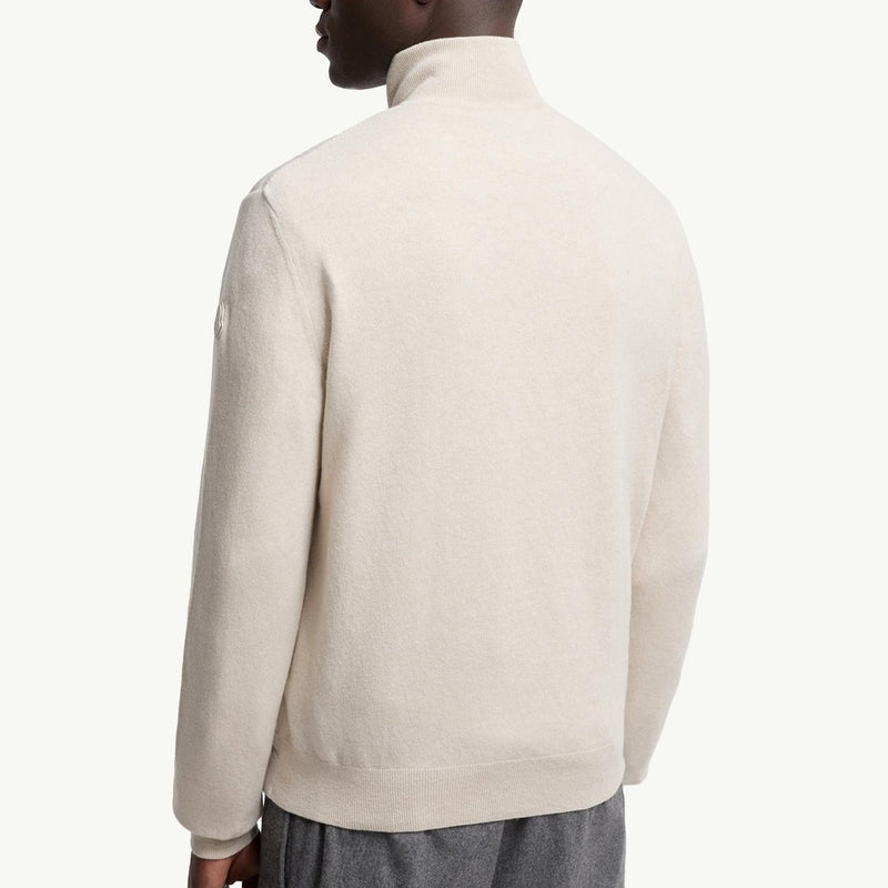 Padded Wool & Cashmere Zip-Up Cardigan