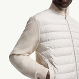 Padded Wool & Cashmere Zip-Up Cardigan