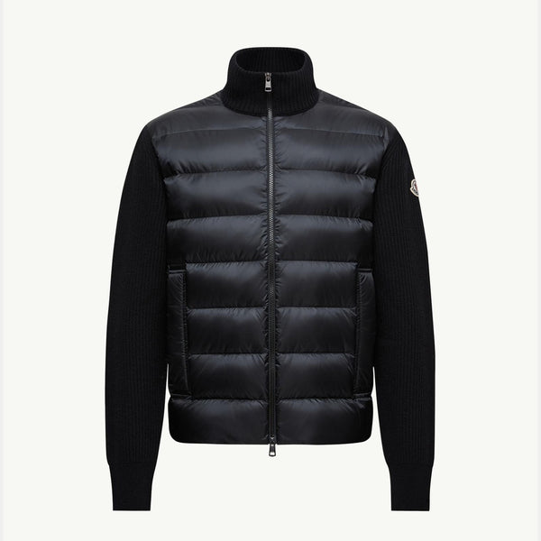 Padded Wool & Cashmere Zip-Up Cardigan