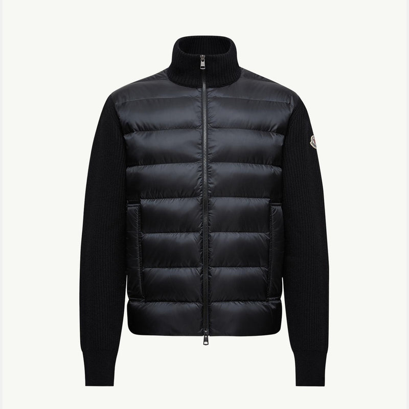 Padded Wool & Cashmere Zip-Up Cardigan