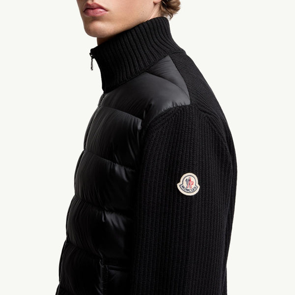 Padded Wool & Cashmere Zip-Up Cardigan