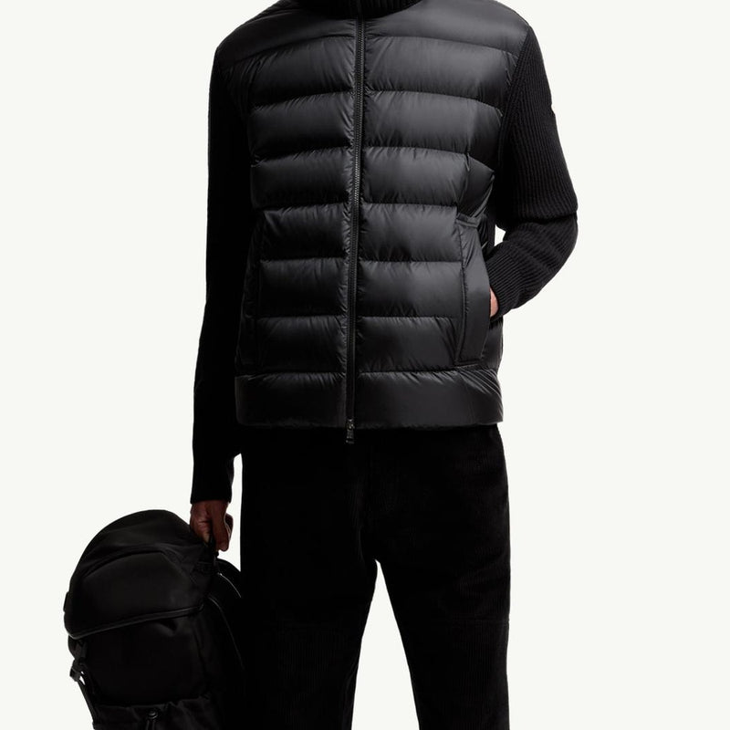 Padded Wool & Cashmere Zip-Up Cardigan