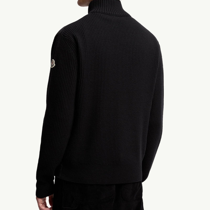 Padded Wool & Cashmere Zip-Up Cardigan