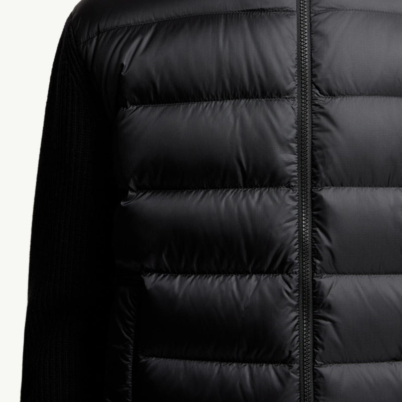 Padded Wool & Cashmere Zip-Up Cardigan