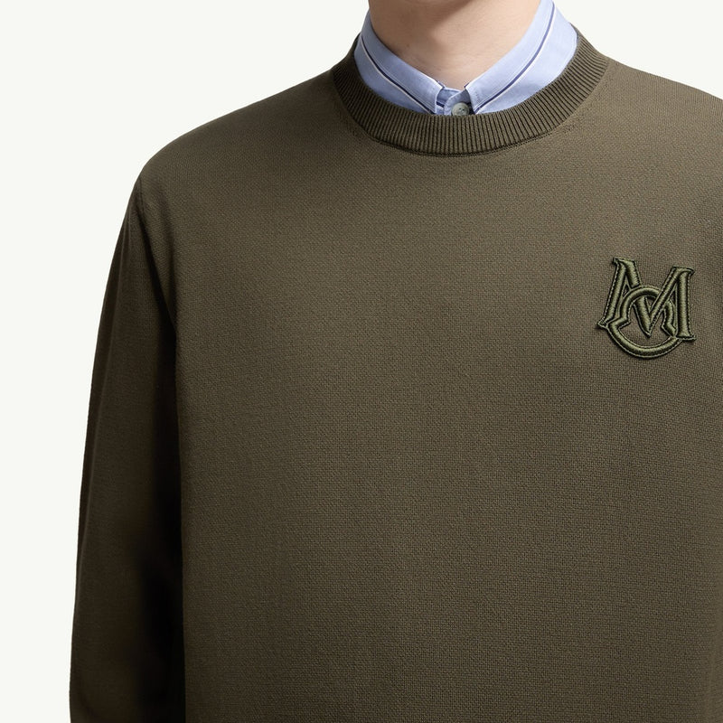 Embroidered Monogram Cotton Jumper