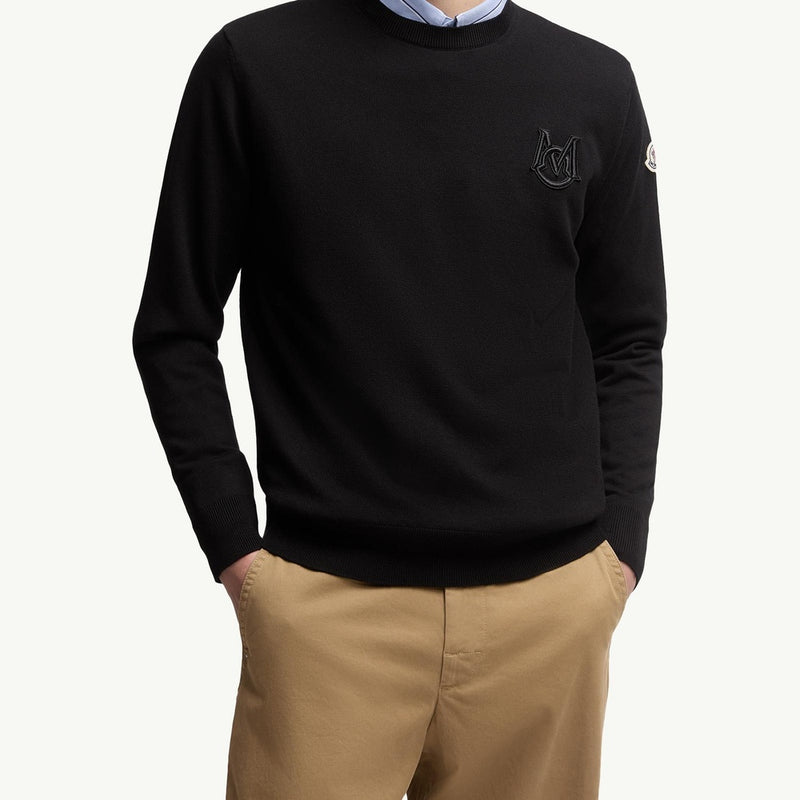 Embroidered Monogram Cotton Jumper