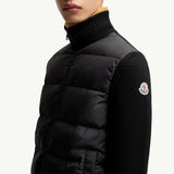 Padded Wool Zip-Up Cardigan