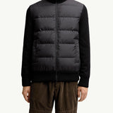 Padded Wool Zip-Up Cardigan