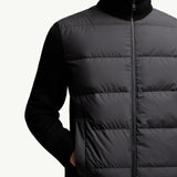 Padded Wool Zip-Up Cardigan