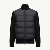 Padded Wool Zip-Up Cardigan