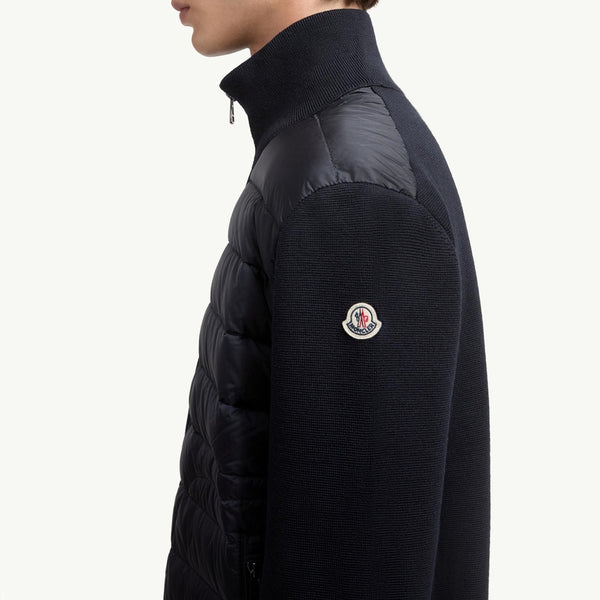 Padded Zip-Up Cardigan