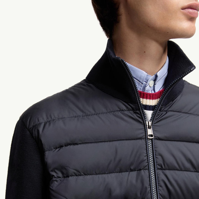 Padded Zip-Up Cardigan