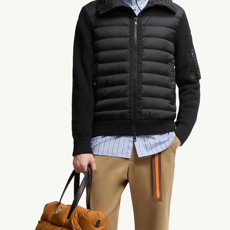 Padded Zip-Up Cardigan