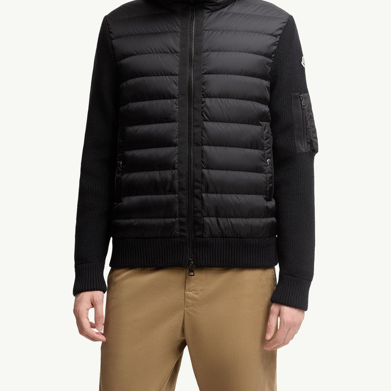 Padded Zip-Up Cardigan