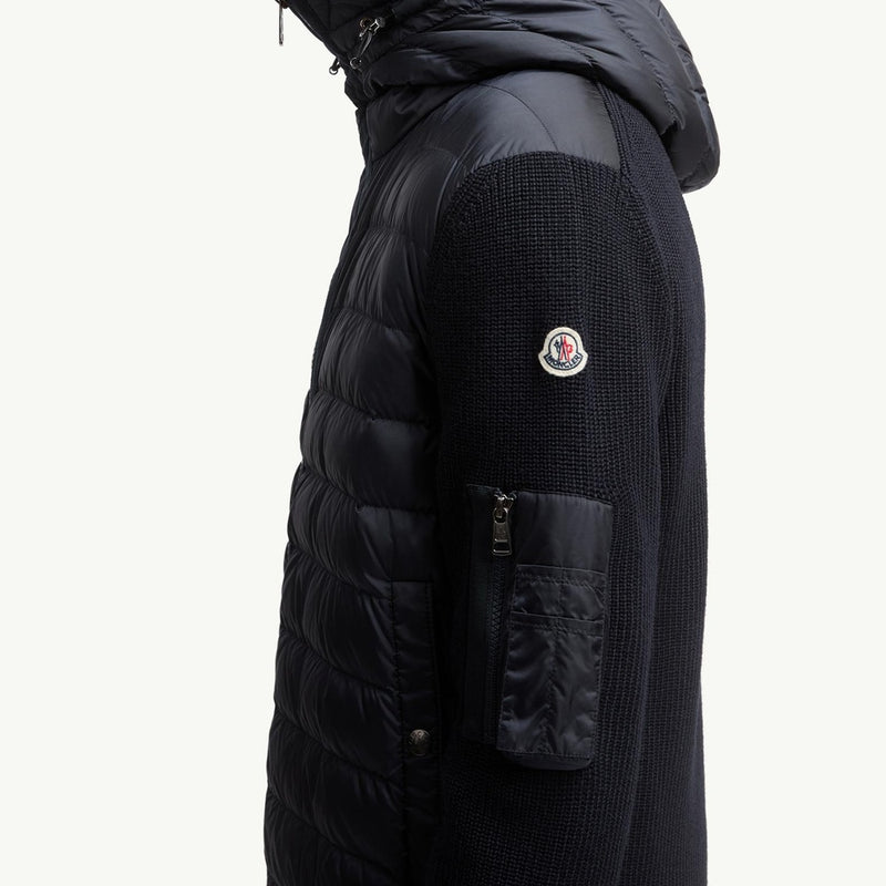 Padded Zip-Up Cardigan