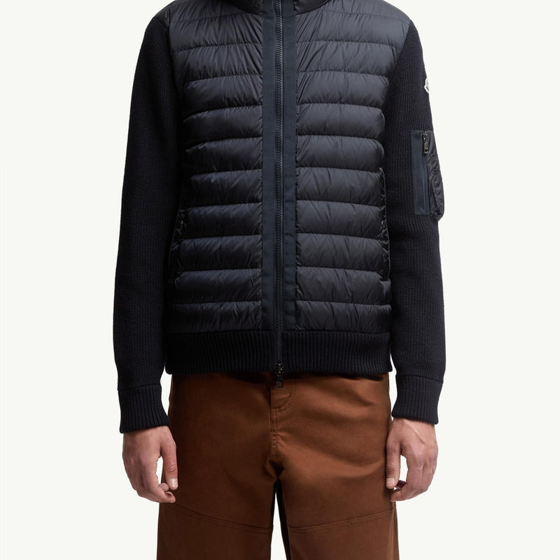 Padded Zip-Up Cardigan