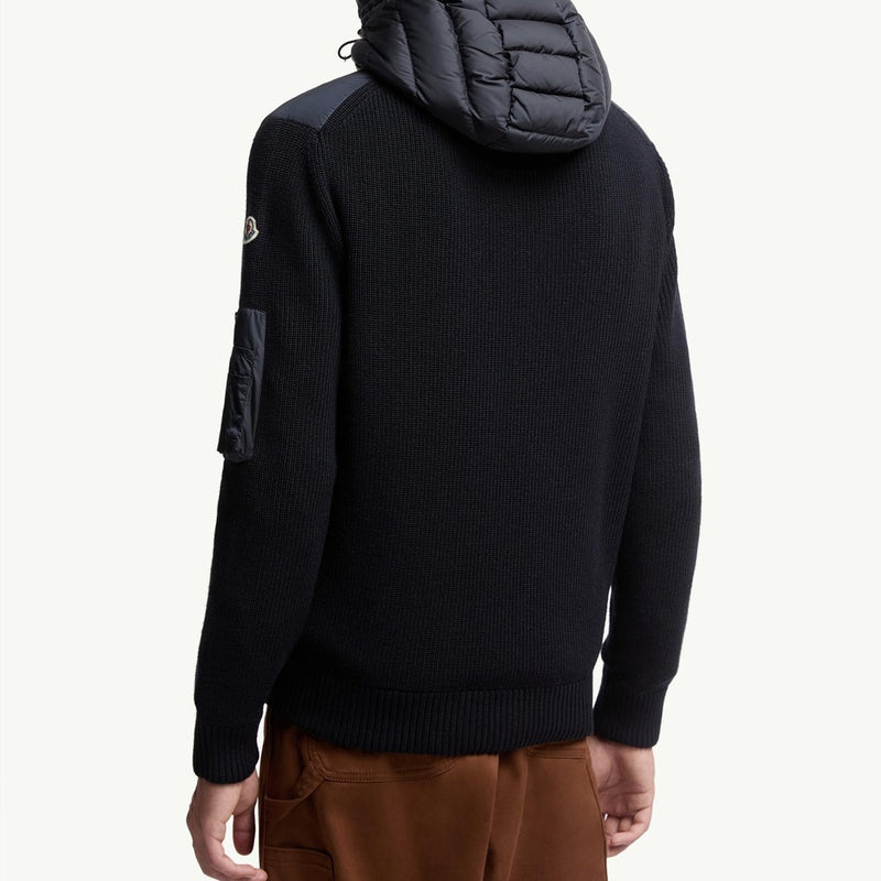 Padded Zip-Up Cardigan