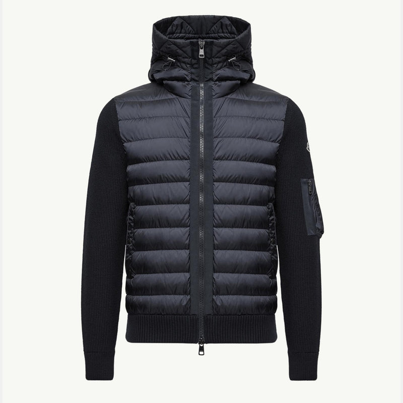 Padded Zip-Up Cardigan